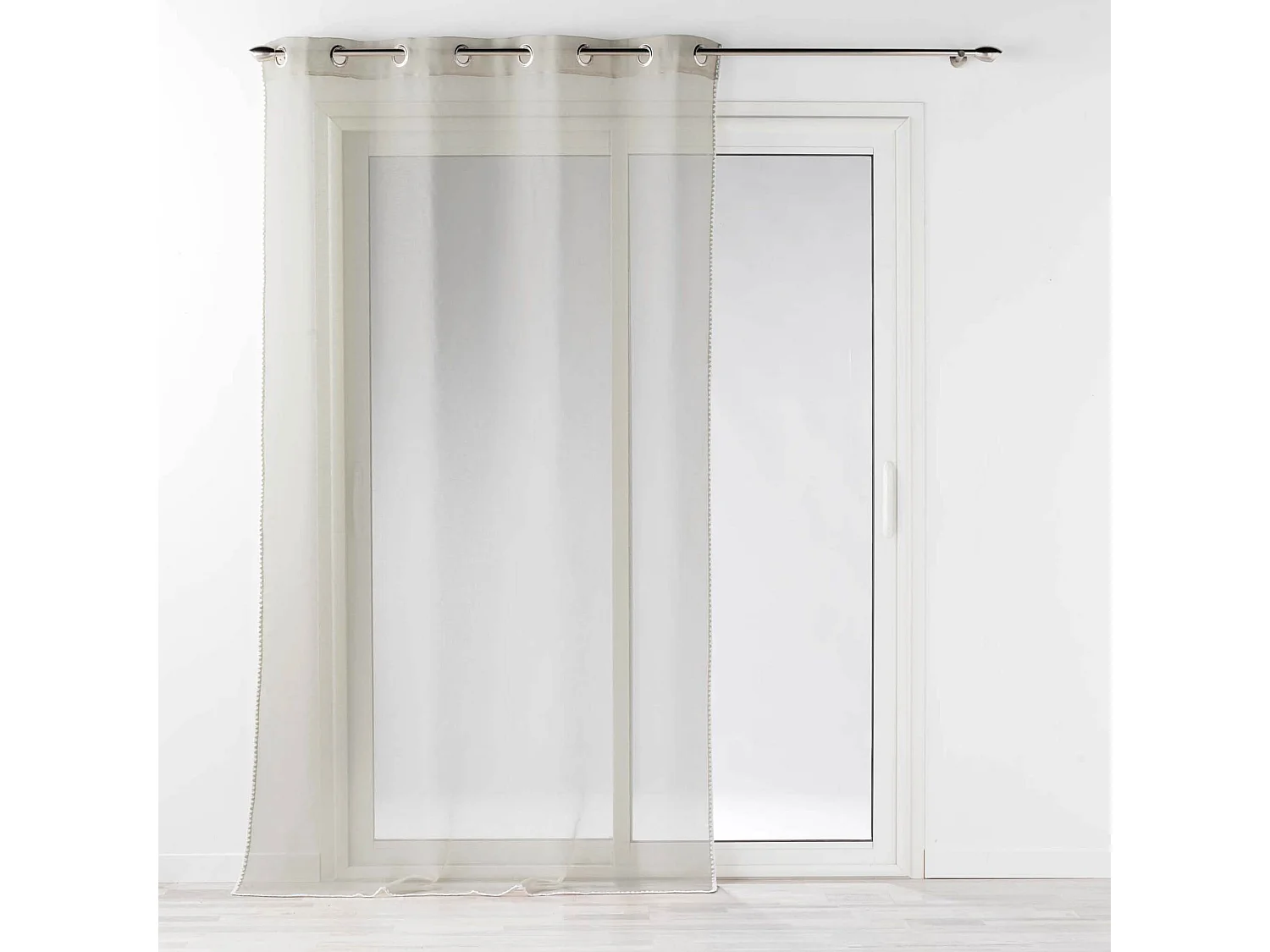 Rideau Voilage à Œillets "Fantaisie Louise" 140x240cm Beige