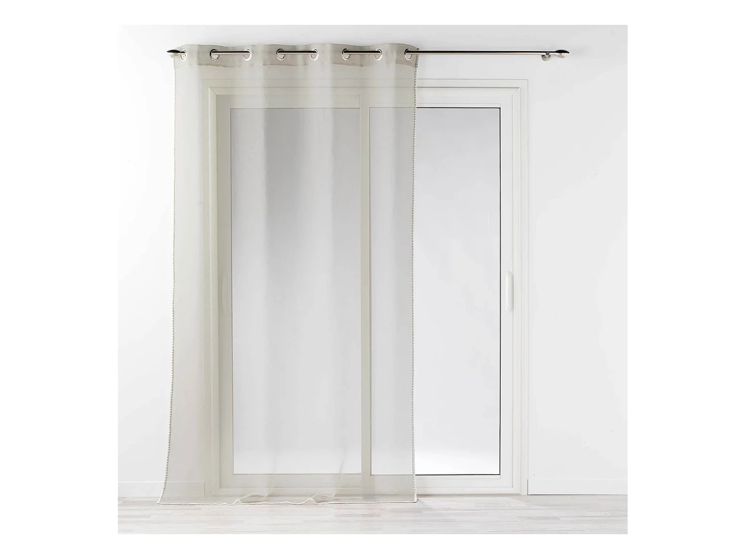 Rideau Voilage à Œillets "Fantaisie Louise" 140x240cm Beige