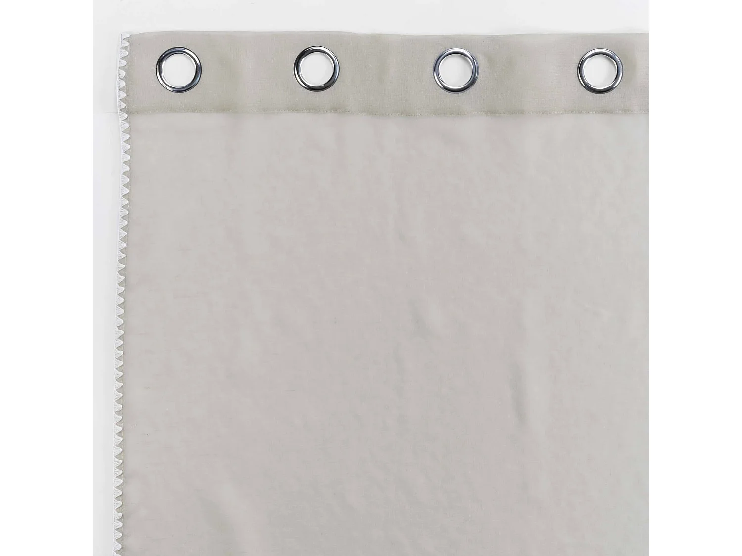 Rideau Voilage à Œillets "Fantaisie Louise" 140x240cm Beige