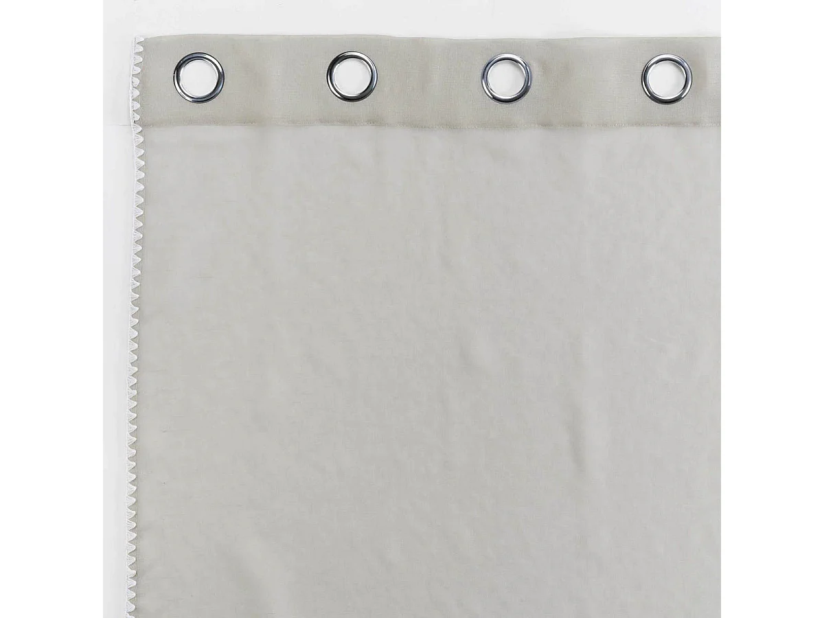 Rideau Voilage à Œillets "Fantaisie Louise" 140x240cm Beige