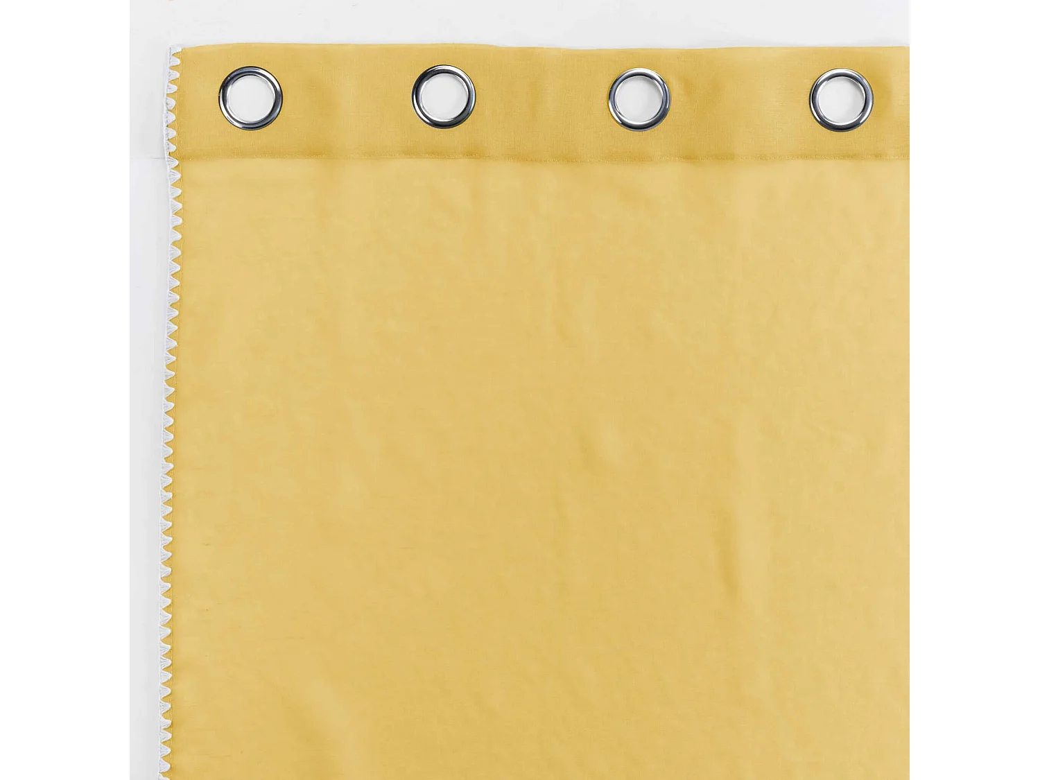 Rideau Voilage à Œillets "Fantaisie Louise" 140x240cm Miel