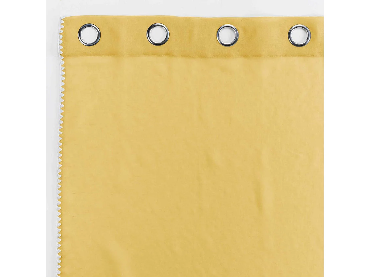 Rideau Voilage à Œillets "Fantaisie Louise" 140x240cm Miel