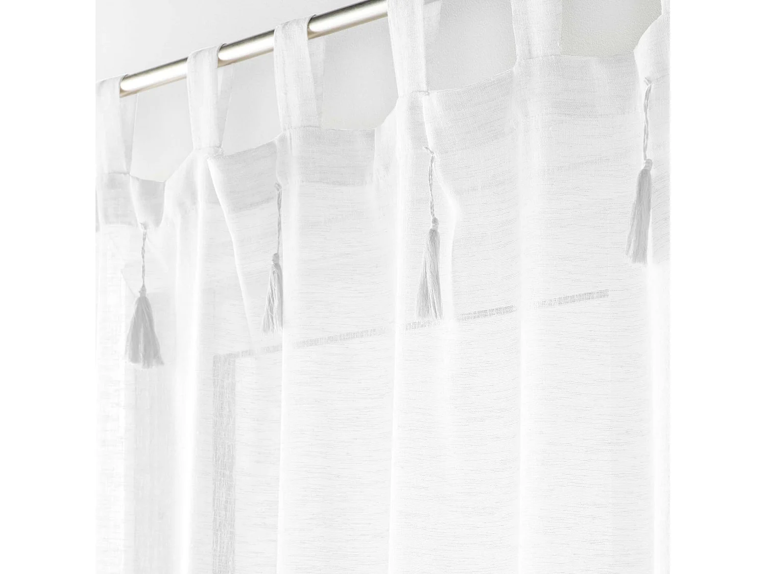 Rideau Voilage à Passants "Dalia" 140x240cm Blanc