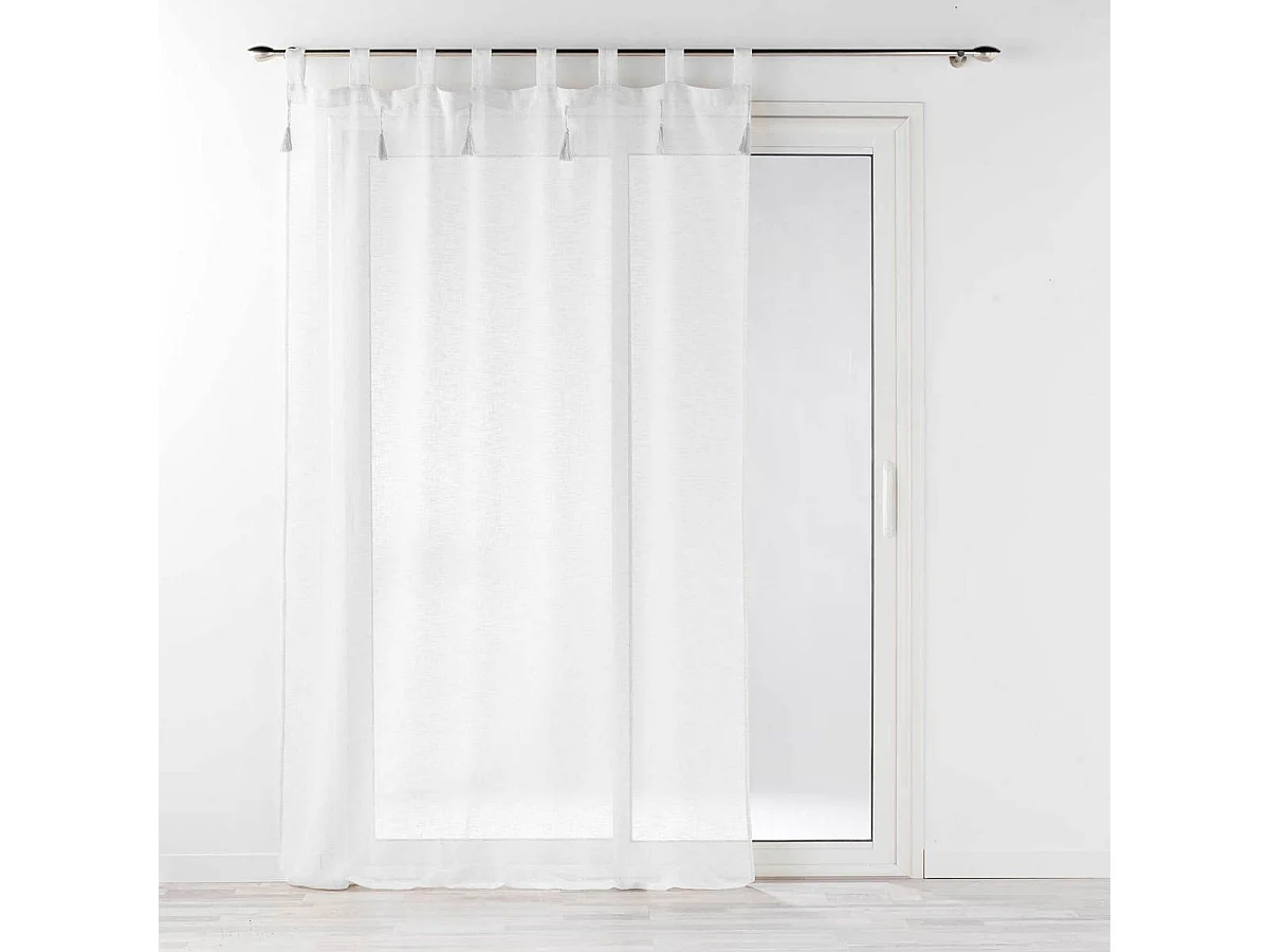 Rideau Voilage à Passants "Dalia" 140x240cm Blanc
