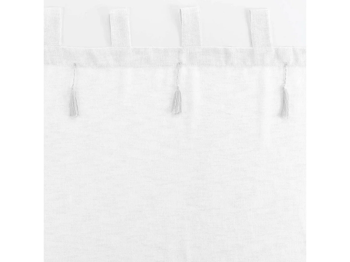 Rideau Voilage à Passants "Dalia" 140x240cm Blanc