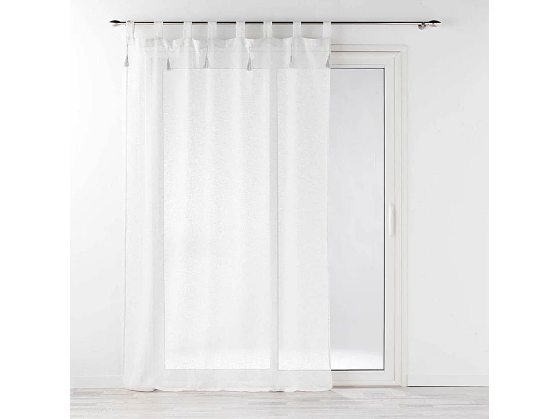 Rideau Voilage à Passants "Dalia" 140x240cm Blanc