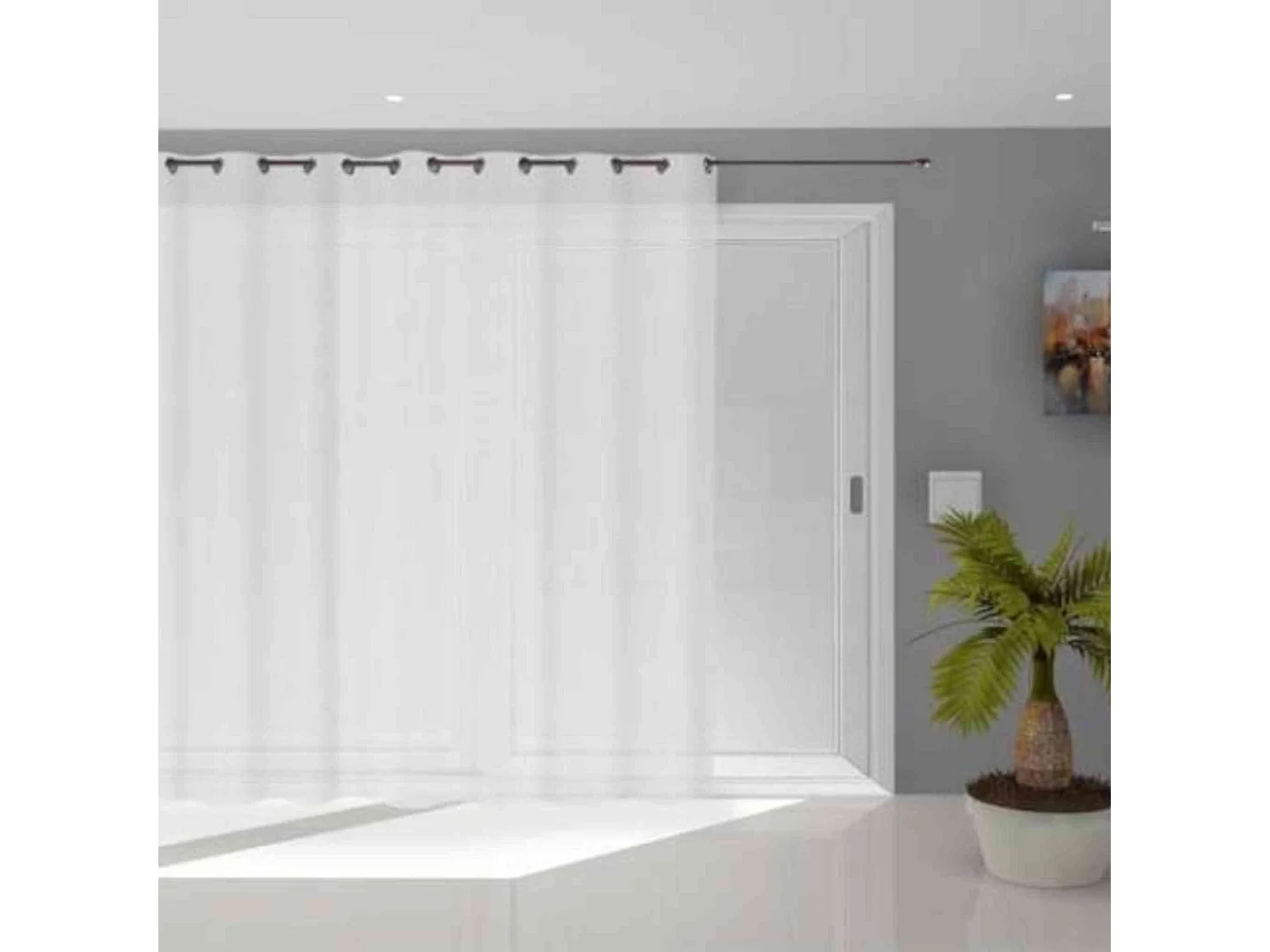 Voilage à œillets Natacha blanc 135x250 cm