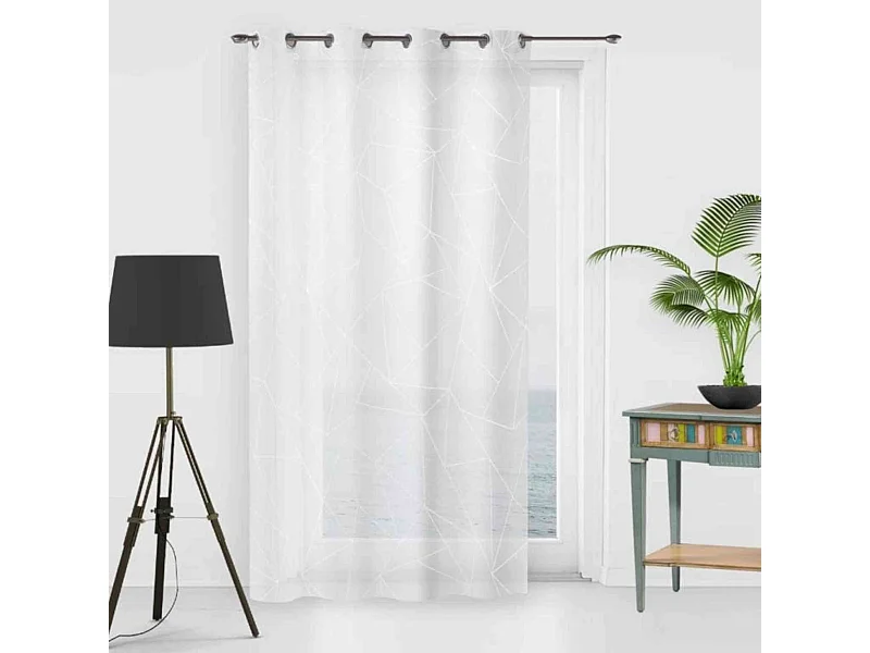 Voilage à œillets Natacha blanc 135x250 cm