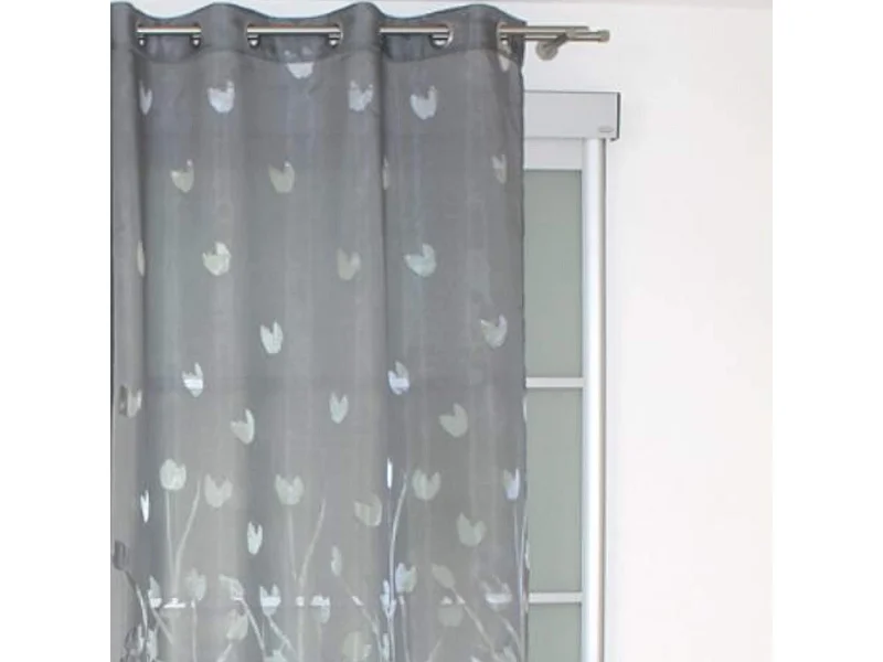 Voilage tulipe gris 140x240