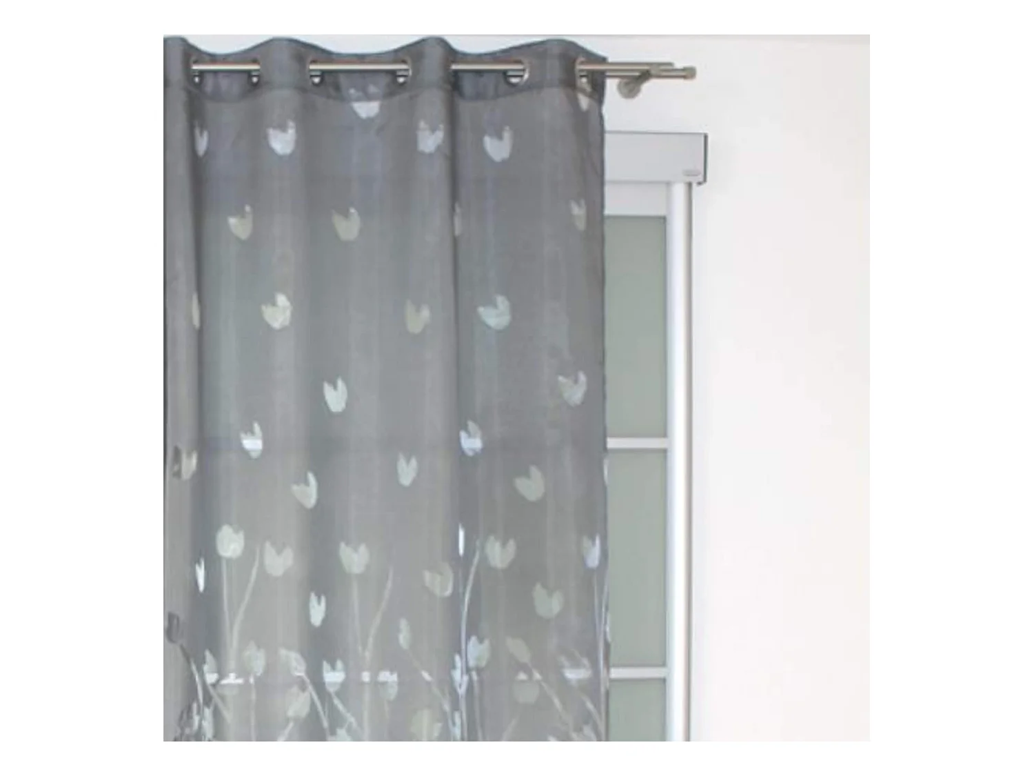 Voilage tulipe gris 140x240