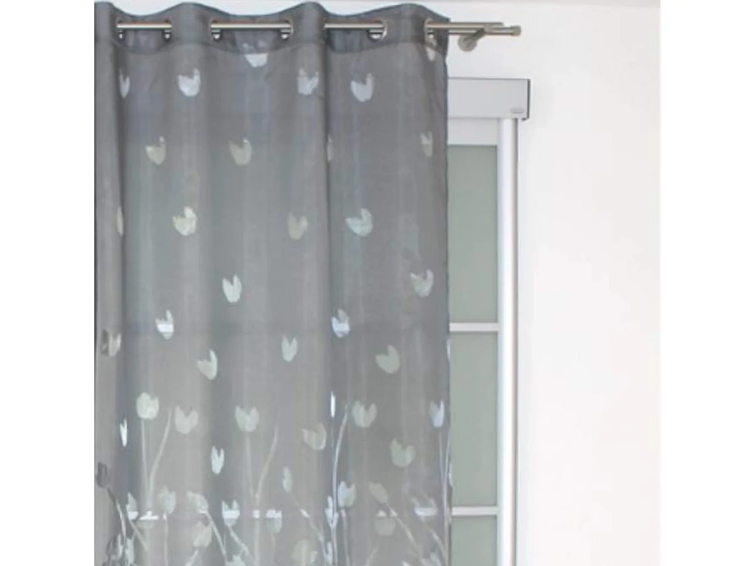 Voilage tulipe gris 140x240