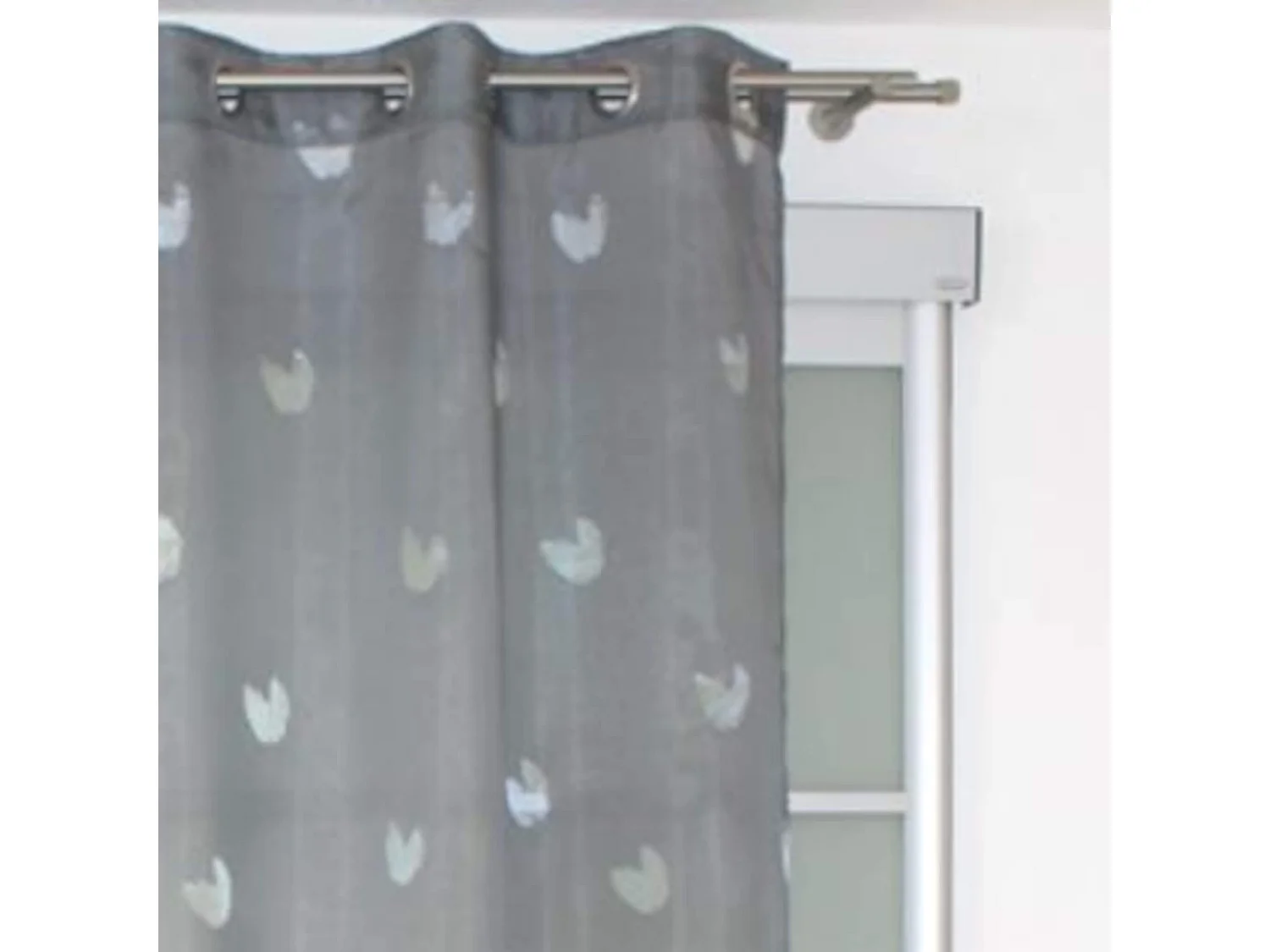 Voilage tulipe gris 140x240