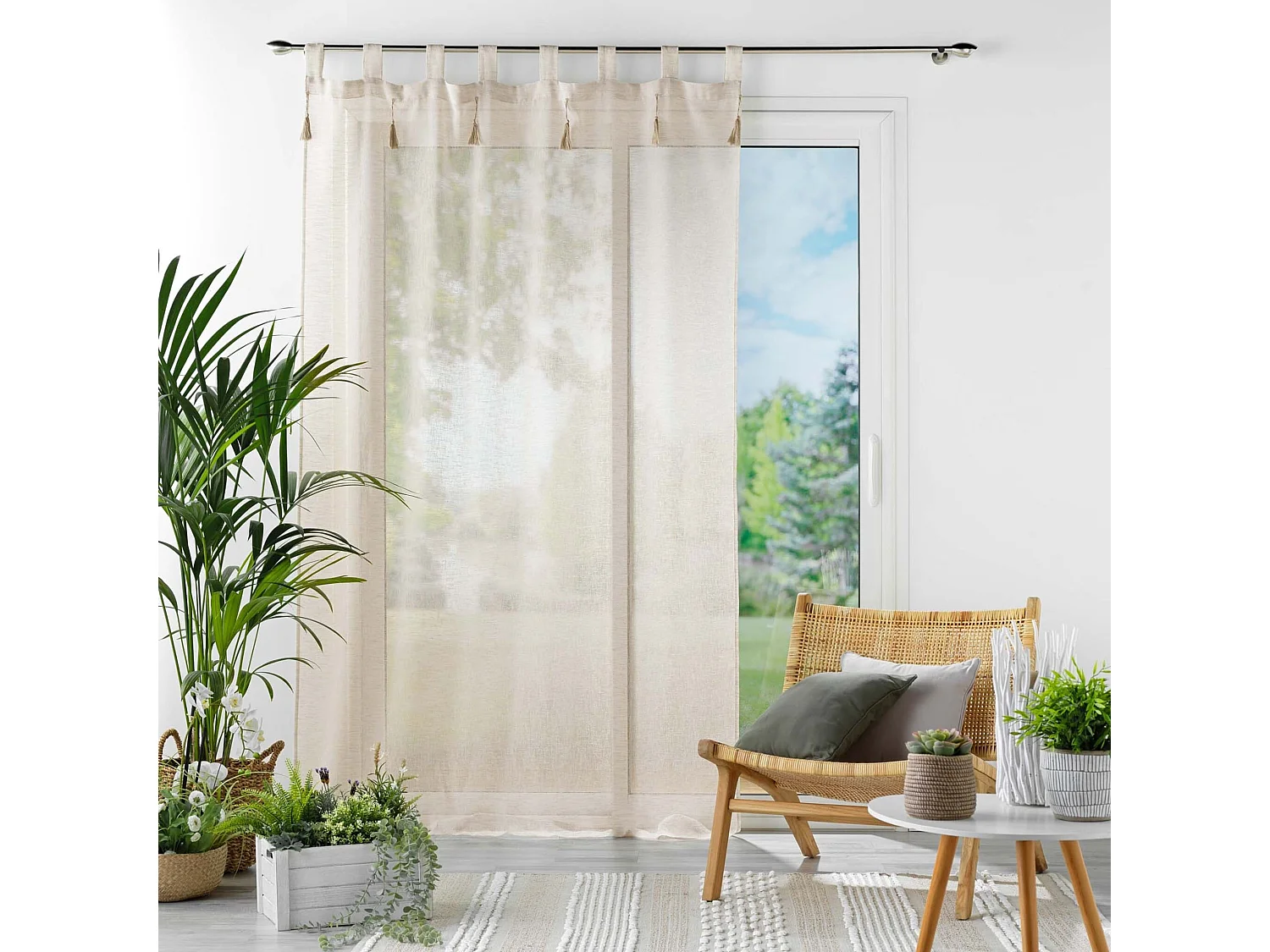 Rideau Voilage à Passants "Dalia" 140x240cm Lin