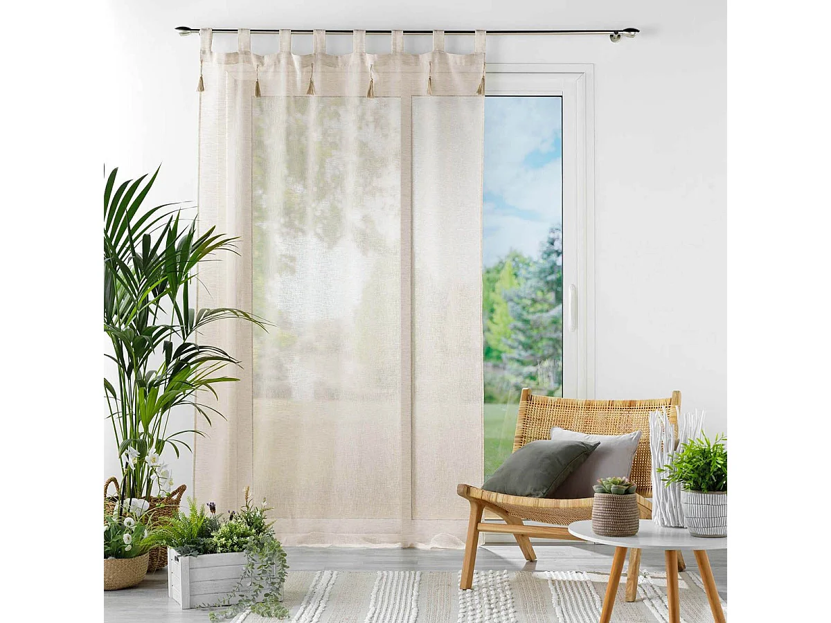 Rideau Voilage à Passants "Dalia" 140x240cm Lin