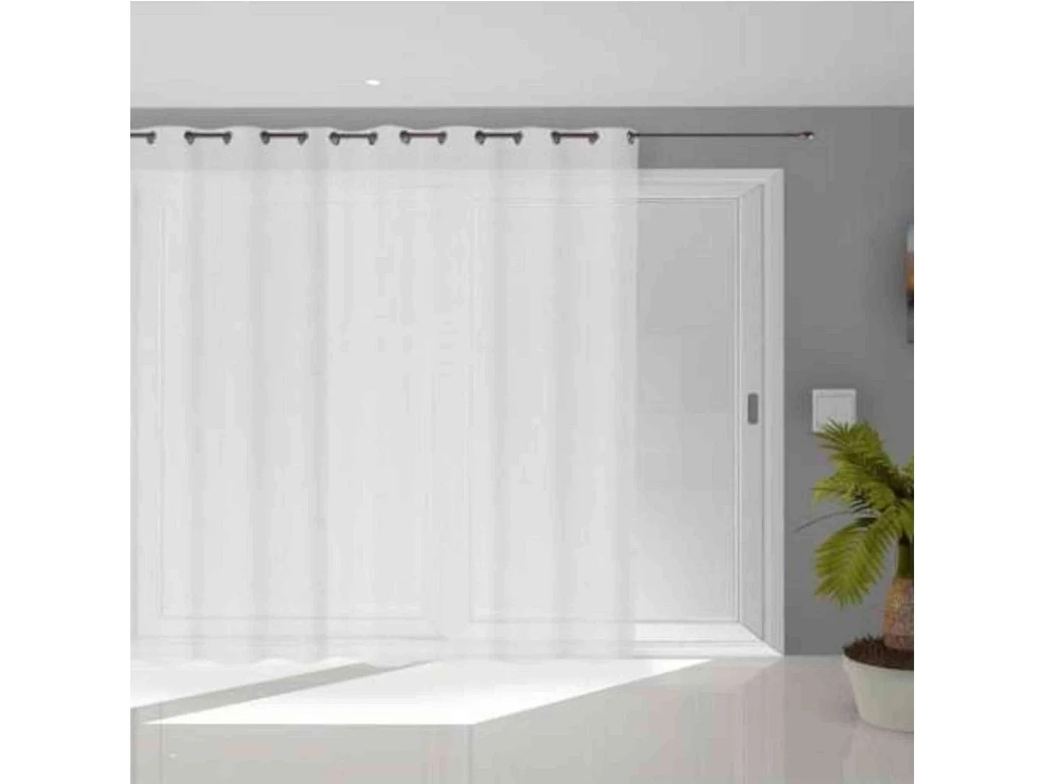 Visillo con ojales 280x250 cm DOLLY blanco, de Soleil d'Ocre