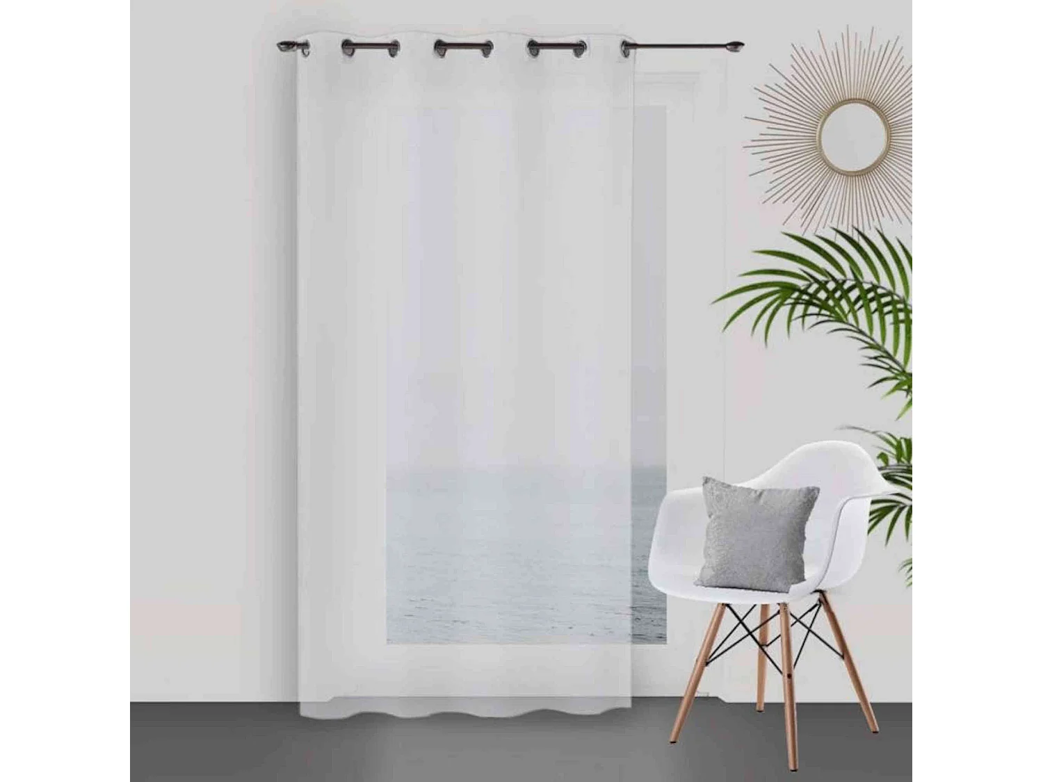Visillo con ojales 280x250 cm DOLLY blanco, por Soleil d'Ocre