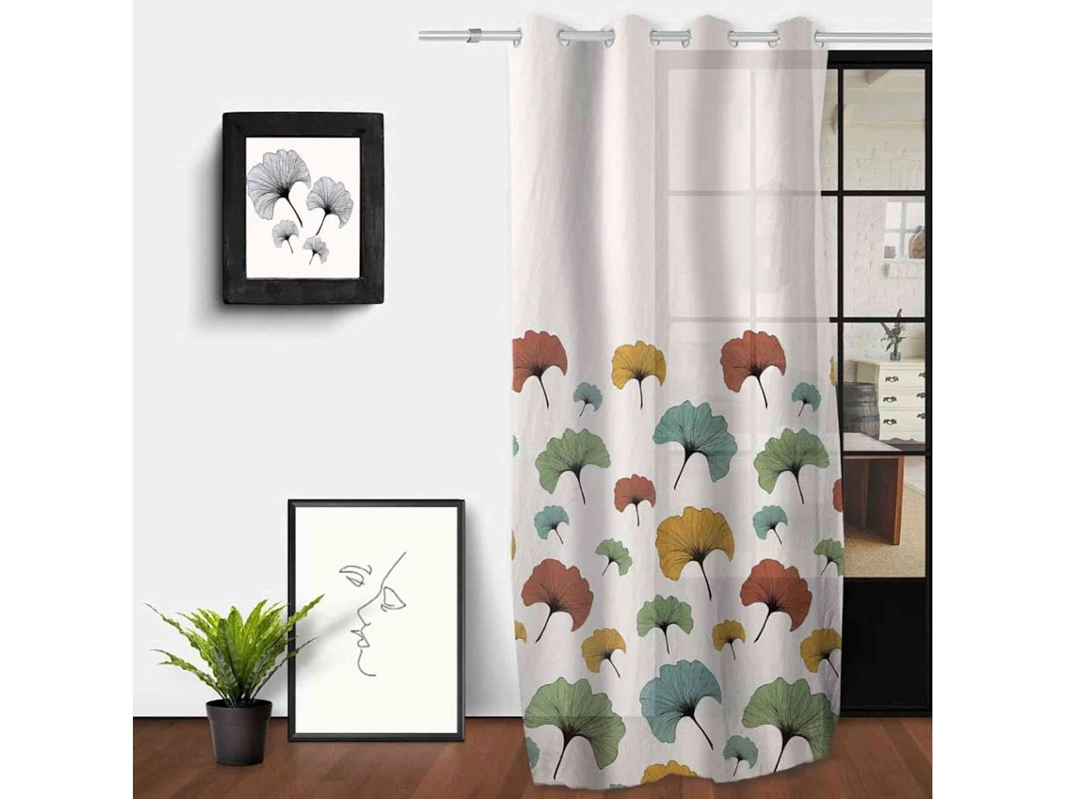 Visillo con ojales 135x250 cm GINKGO