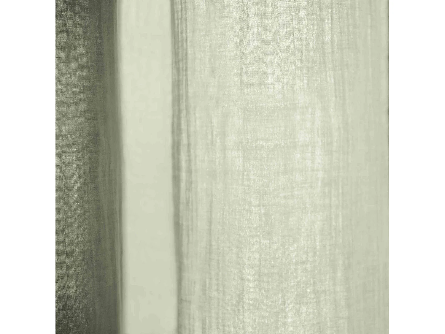 Rideau gaze de coton ajustable 140x300 cm vert