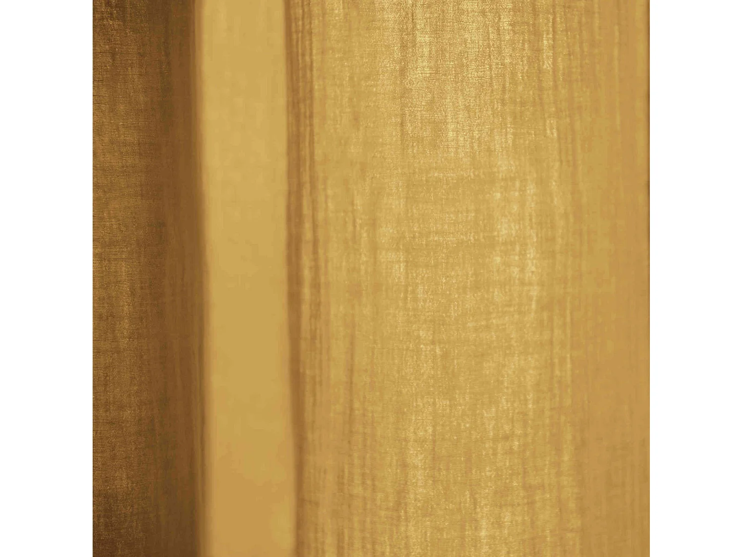 Rideau gaze de coton ajustable 140x300 cm jaune