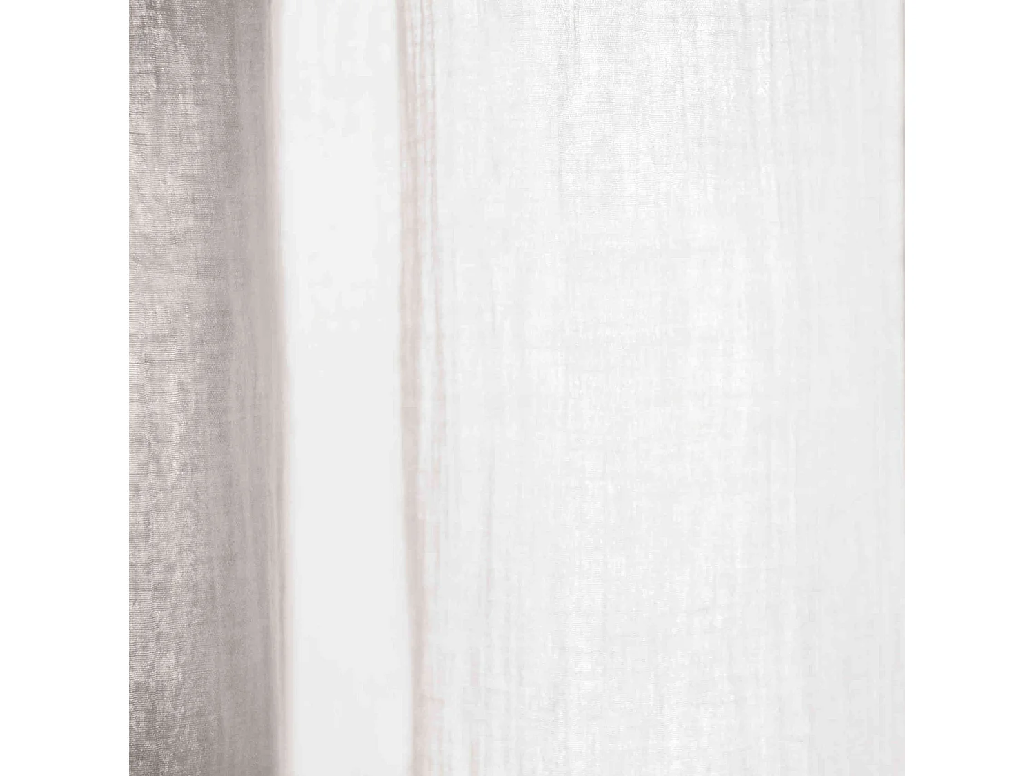 Rideau gaze de coton ajustable 140x300 cm blanc