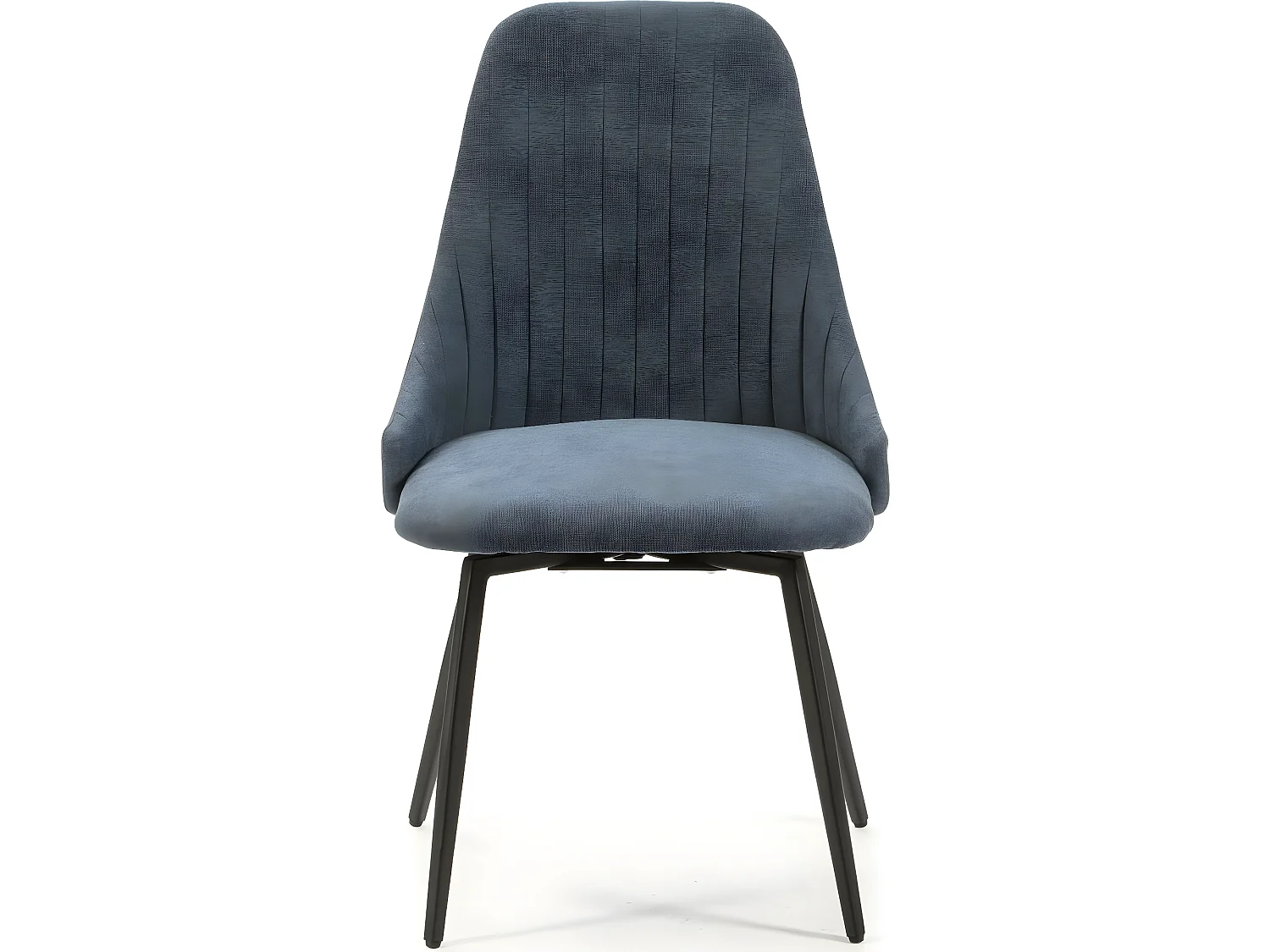 Lot de 2 chaises pivotantes en tissu bleu - Baia