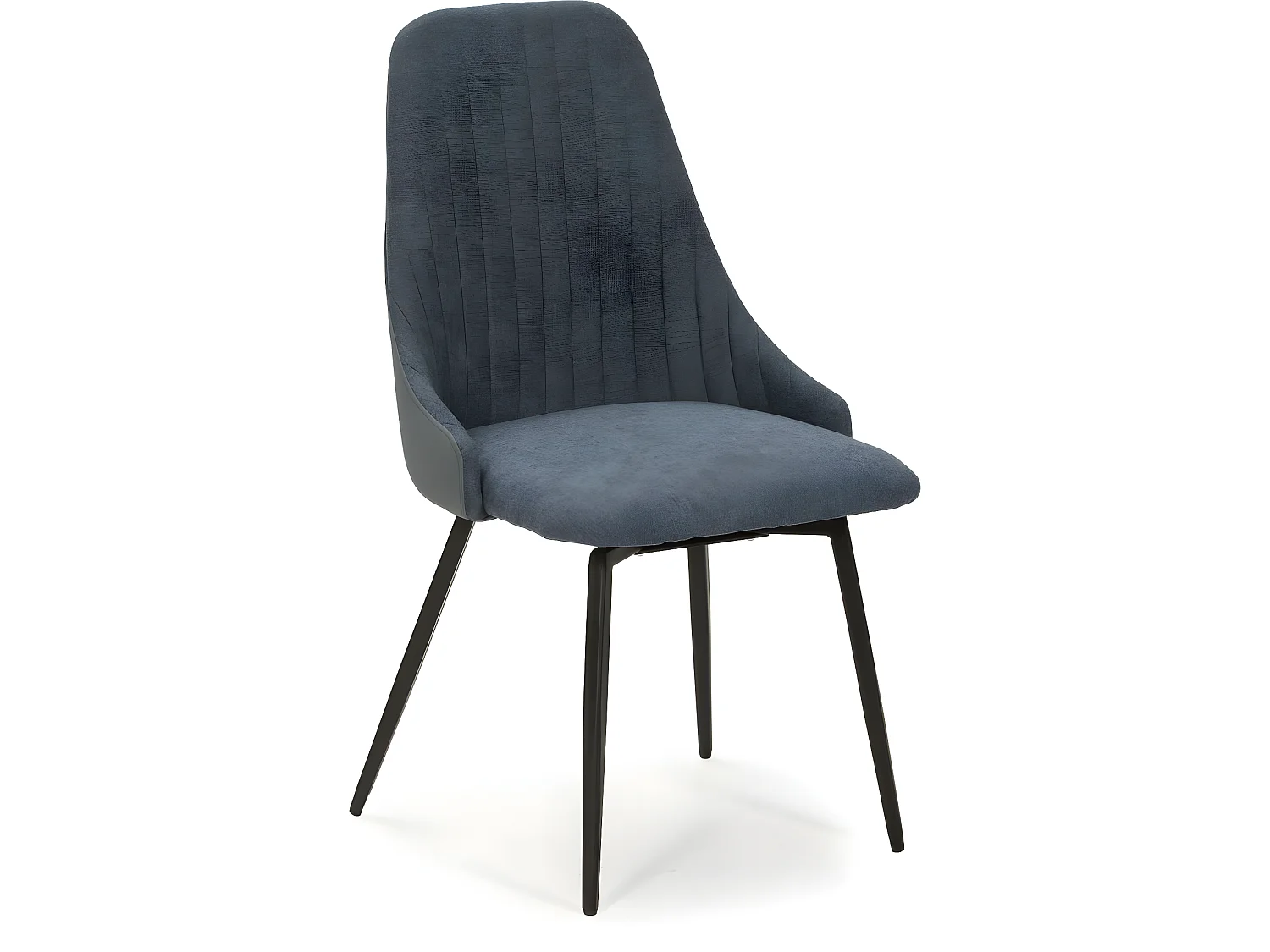 Lot de 2 chaises pivotantes en tissu bleu - Baia