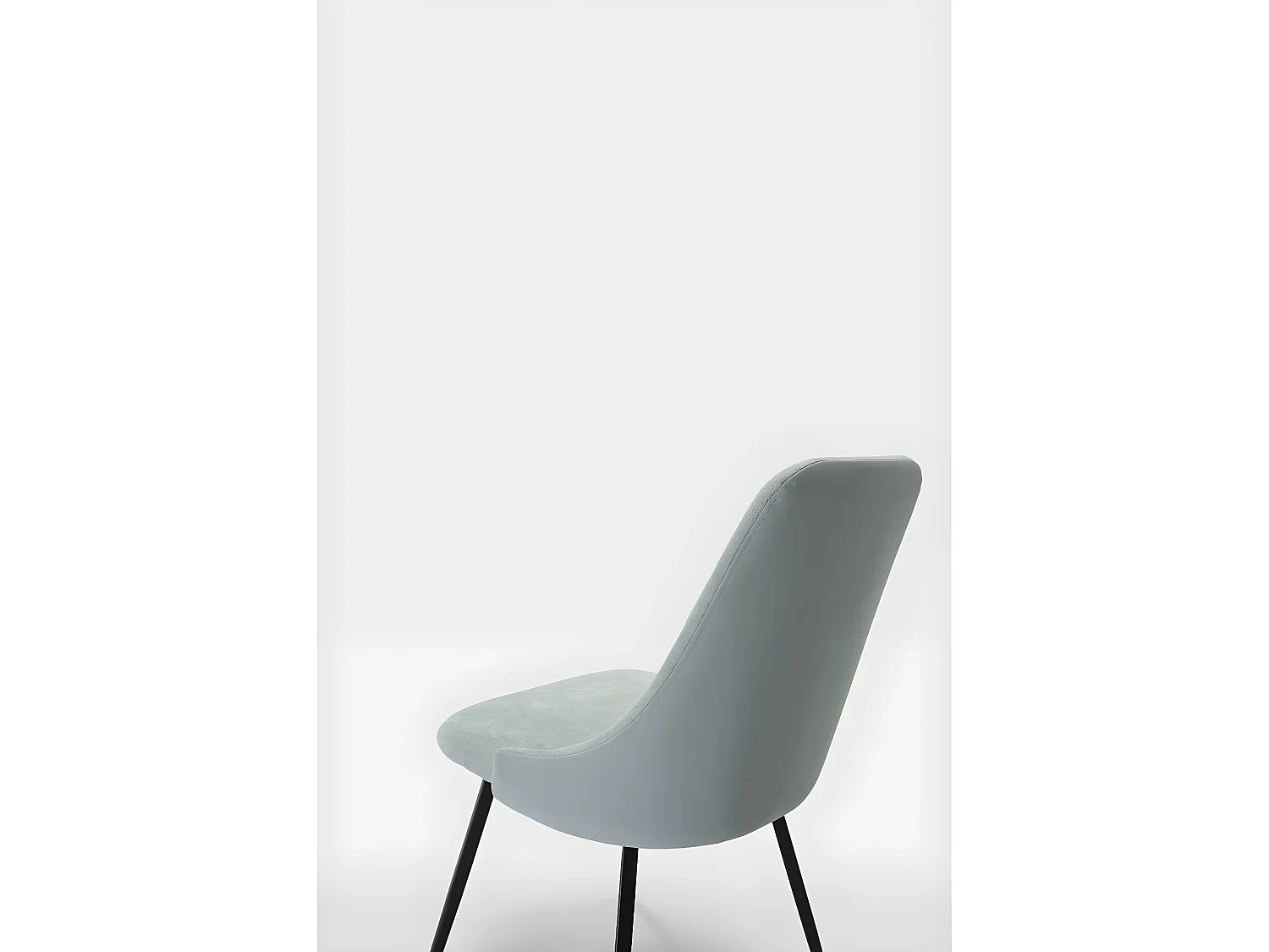 Lot de 2 chaises pivotantes en tissu bleu turquoise - Baia