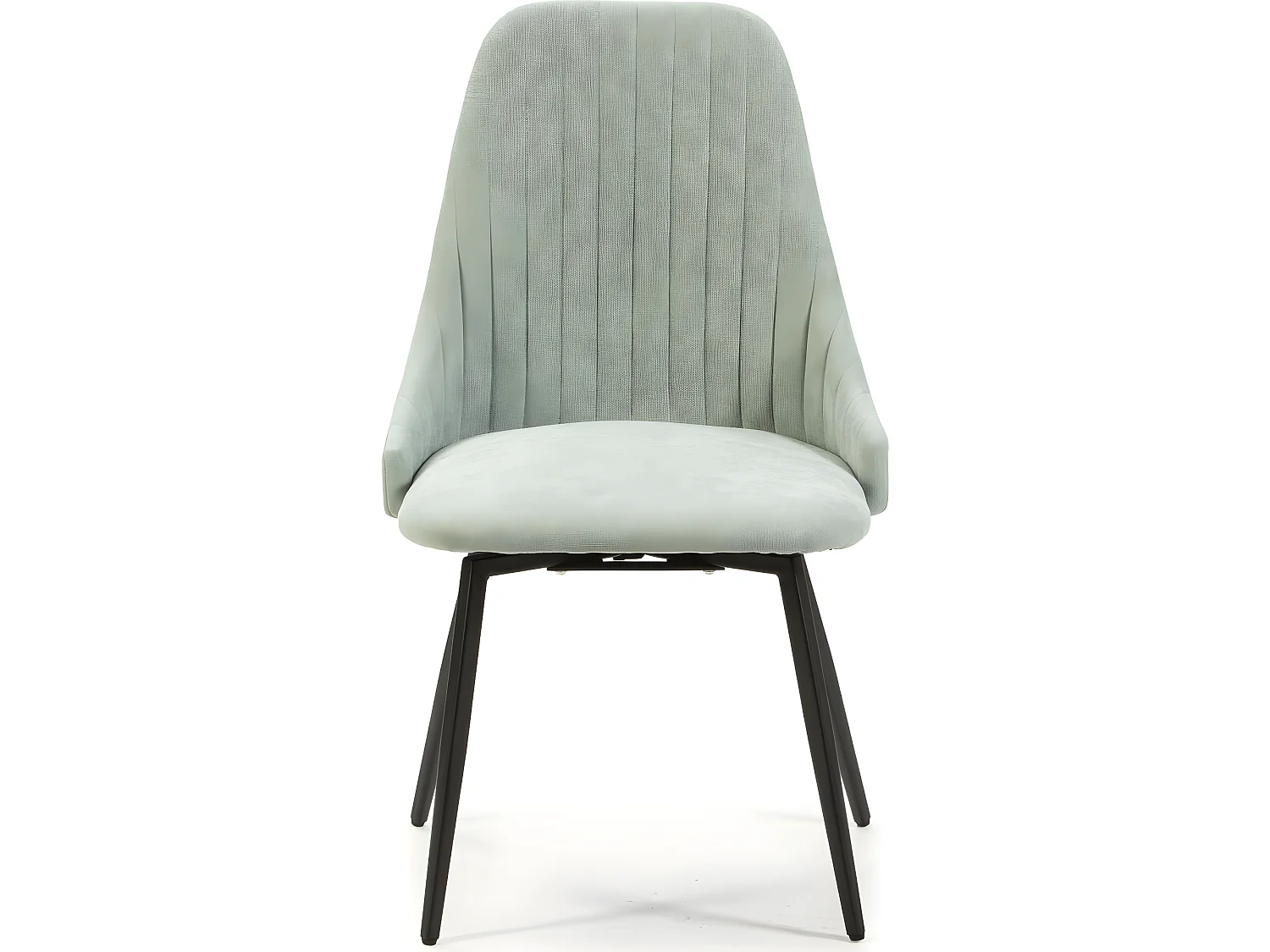 Lot de 2 chaises pivotantes en tissu bleu turquoise - Baia