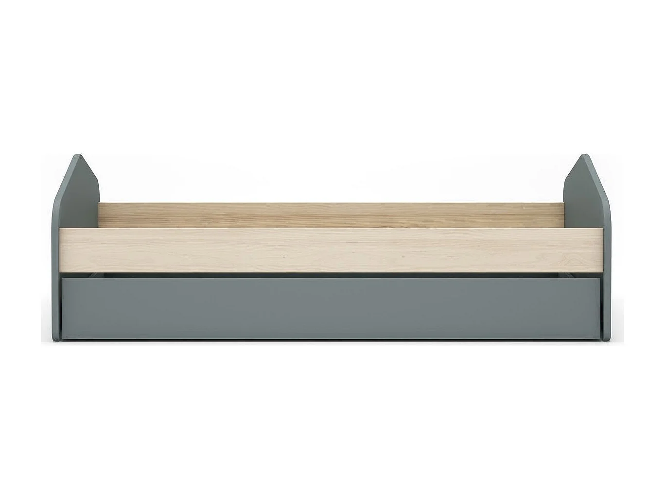 Lit gigogne enfant 90x190 cm à tiroir en bois vert kaki - Lucy