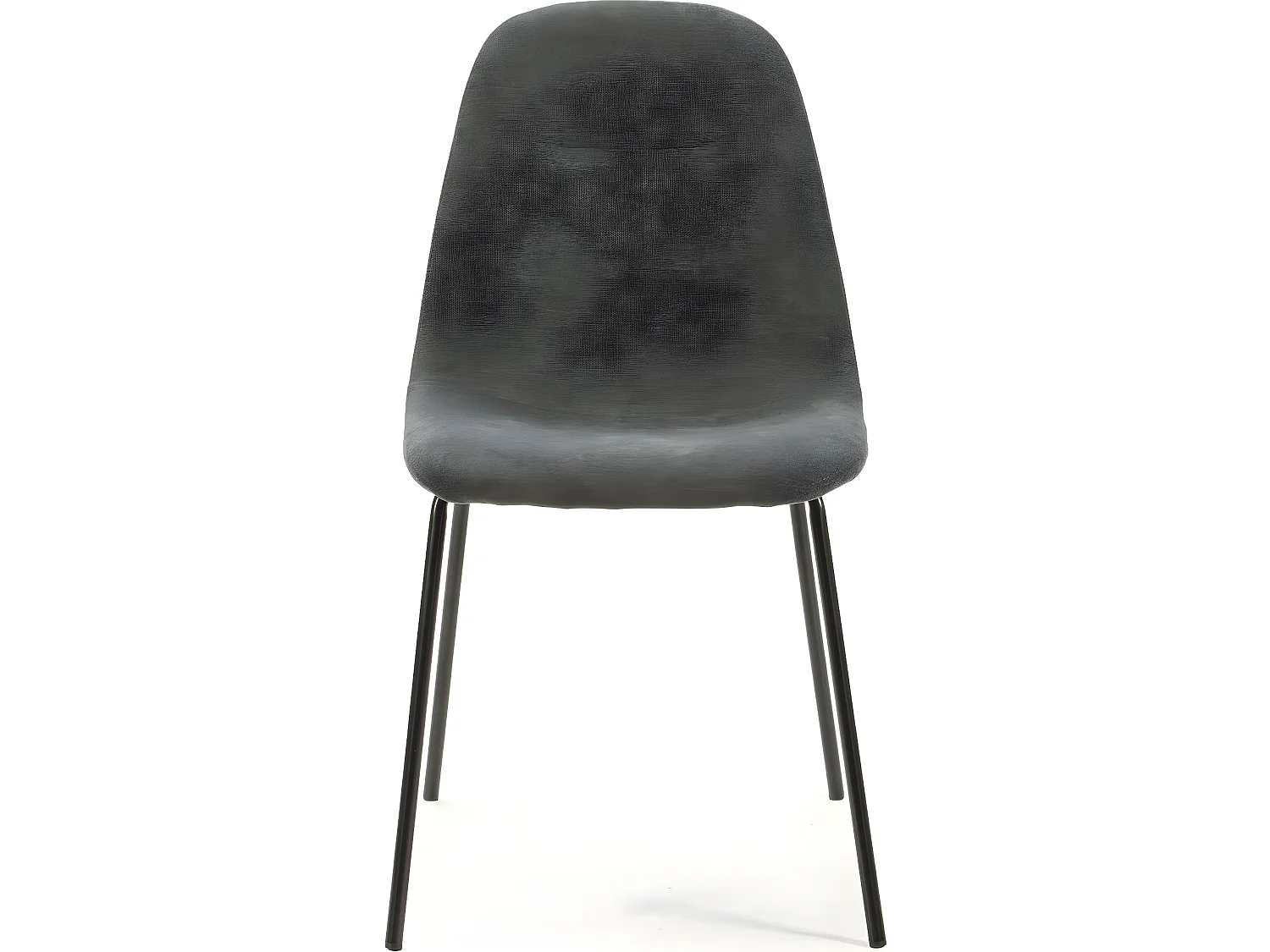 Lot de 4 chaises en tissu gris - Esmee