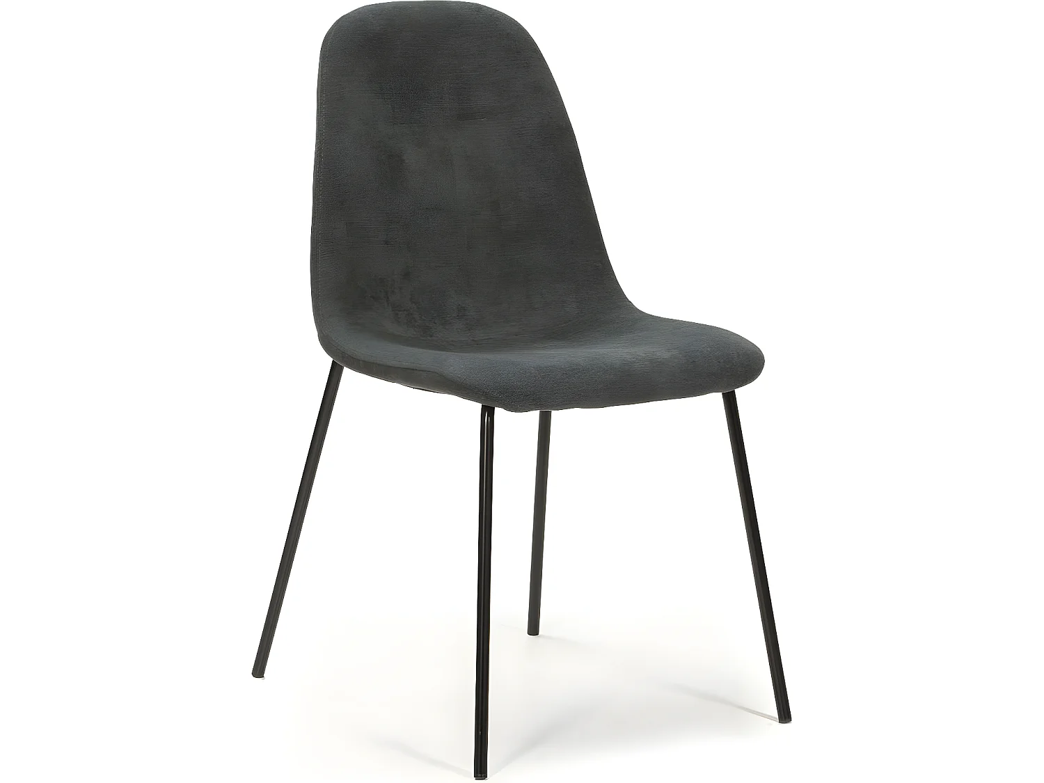 Lot de 4 chaises en tissu gris - Esmee