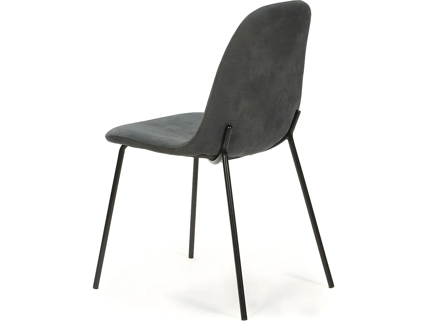 Lot de 4 chaises en tissu gris - Esmee