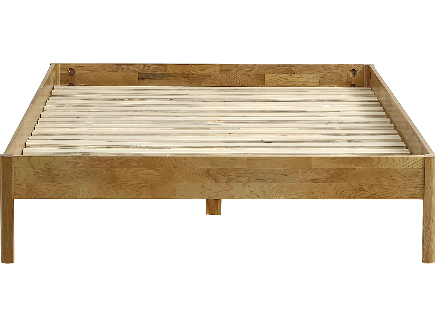 Lit adulte 180x200 cm en chêne massif - Aina