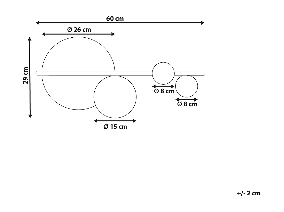 Lampe murale LED PARITA Métal Noir