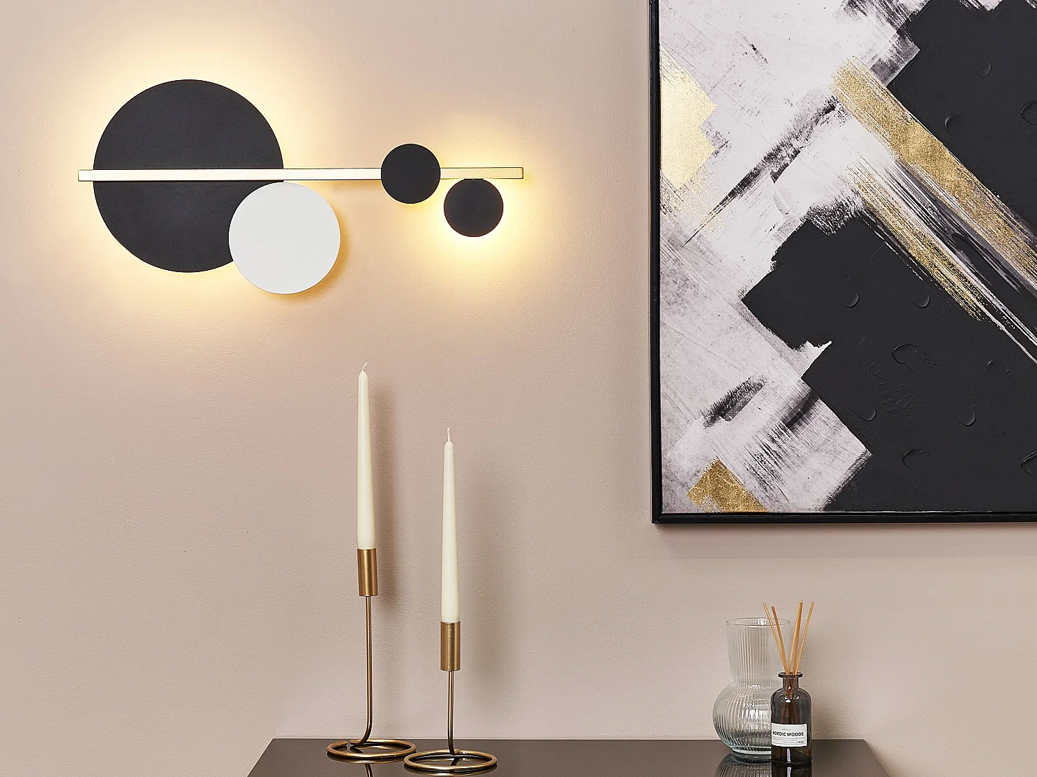 LED wandlamp PARITA Metaal Zwart