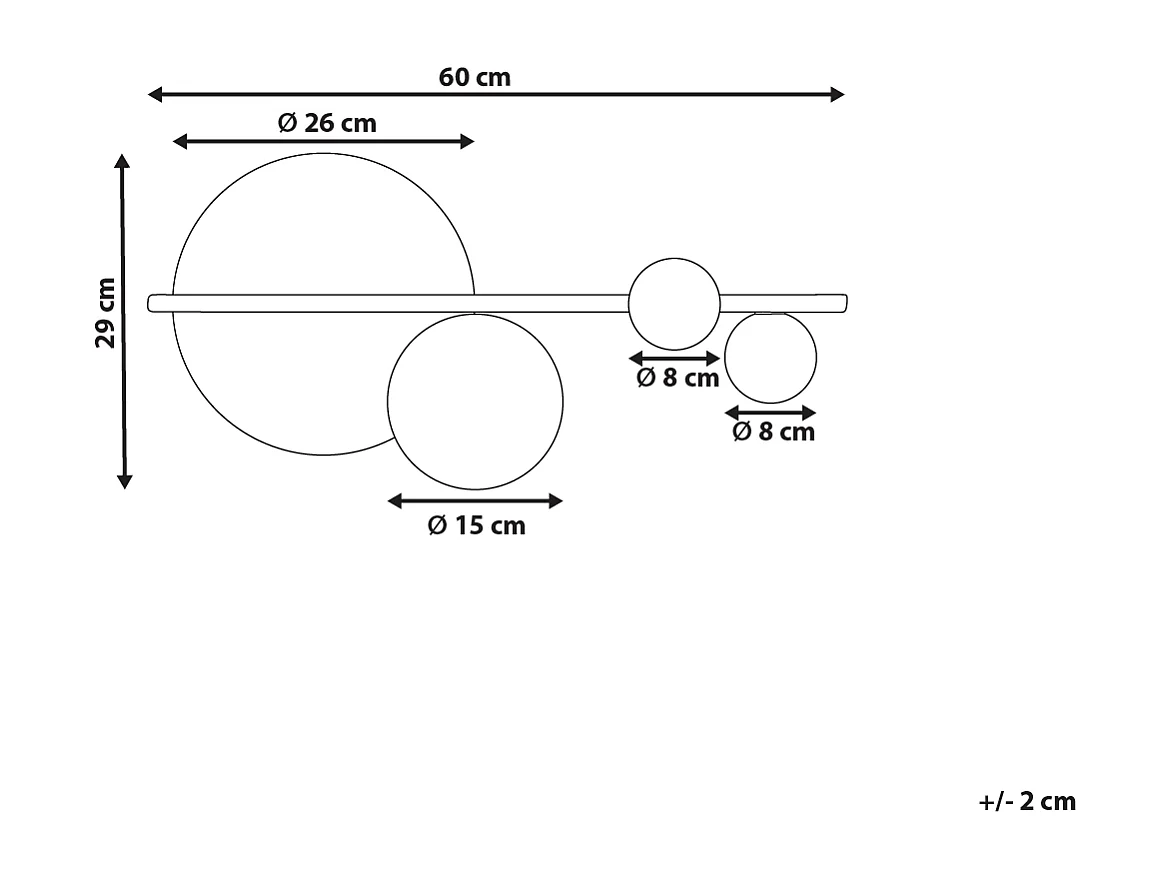Lampe murale LED PARITA Métal Noir