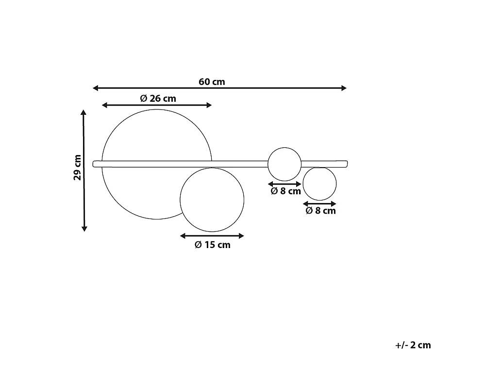 LED wandlamp PARITA Metaal Zwart