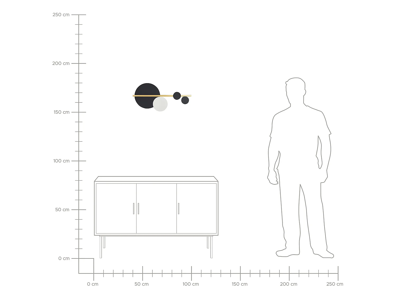 LED wandlamp PARITA Metaal Zwart