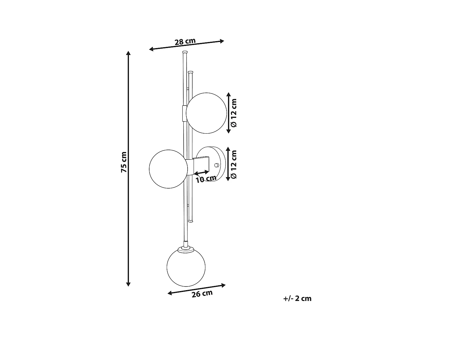 Wandlampe TULIJA Metall Gold
