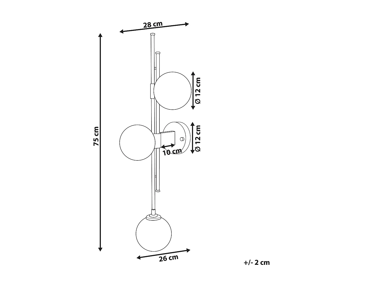 Wandlamp TULIJA Metaal Goud