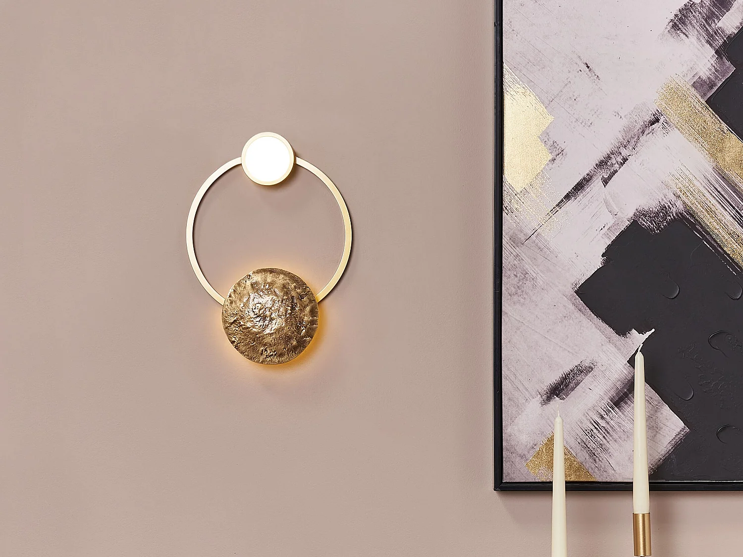 Lampe murale LED PONUGA Métal Doré