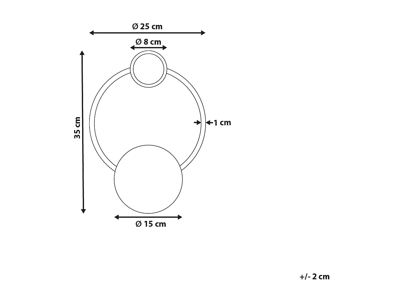 Lampe murale LED PONUGA Métal Doré