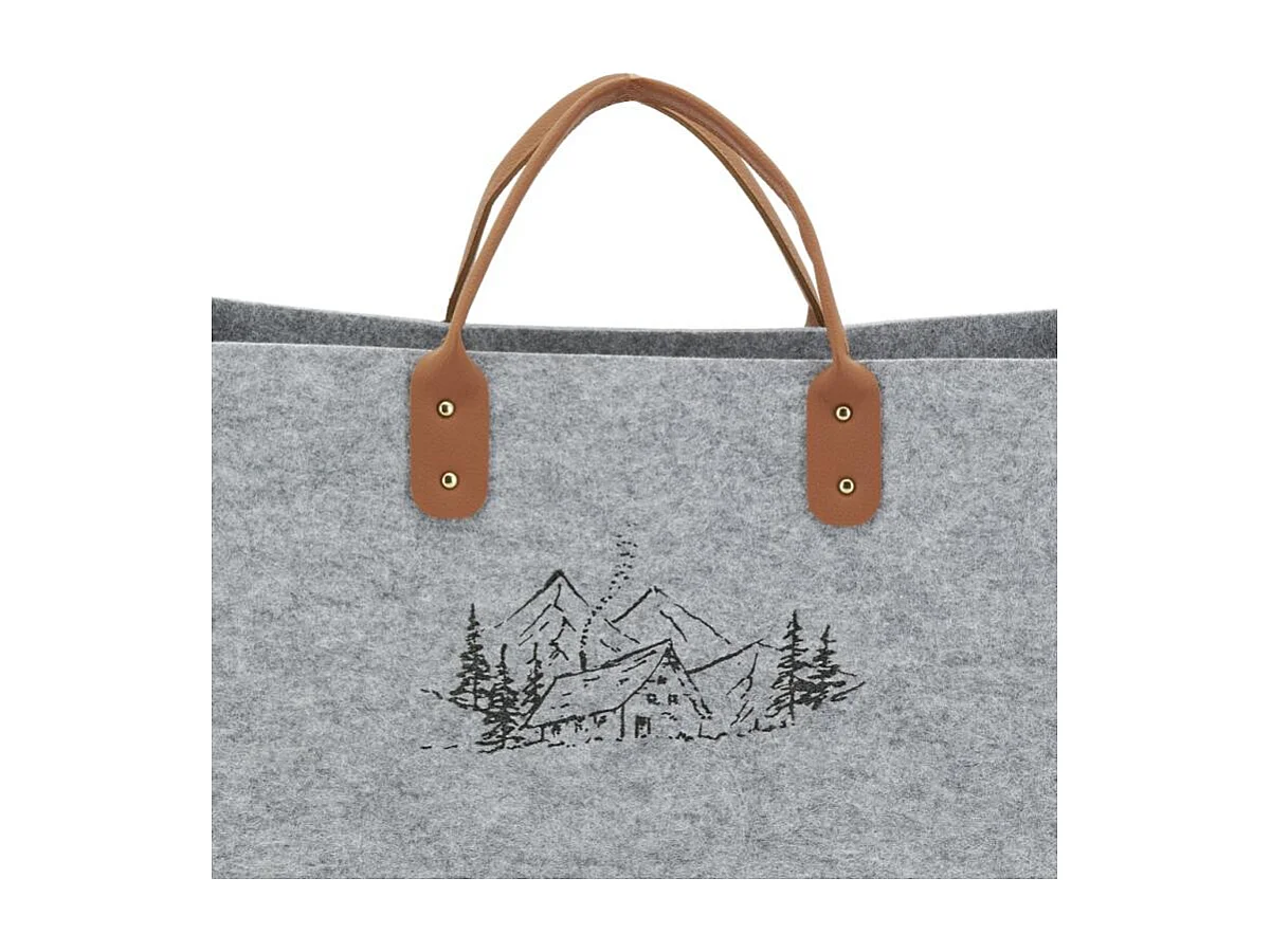 Sac à bûches en feutrine 50 x 25 cm