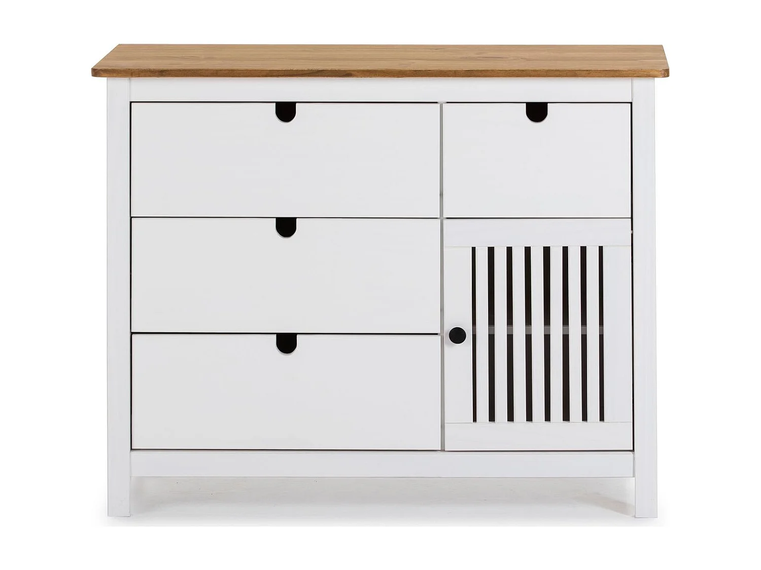 Kommode Bruna - 100x40x80cm - Wit