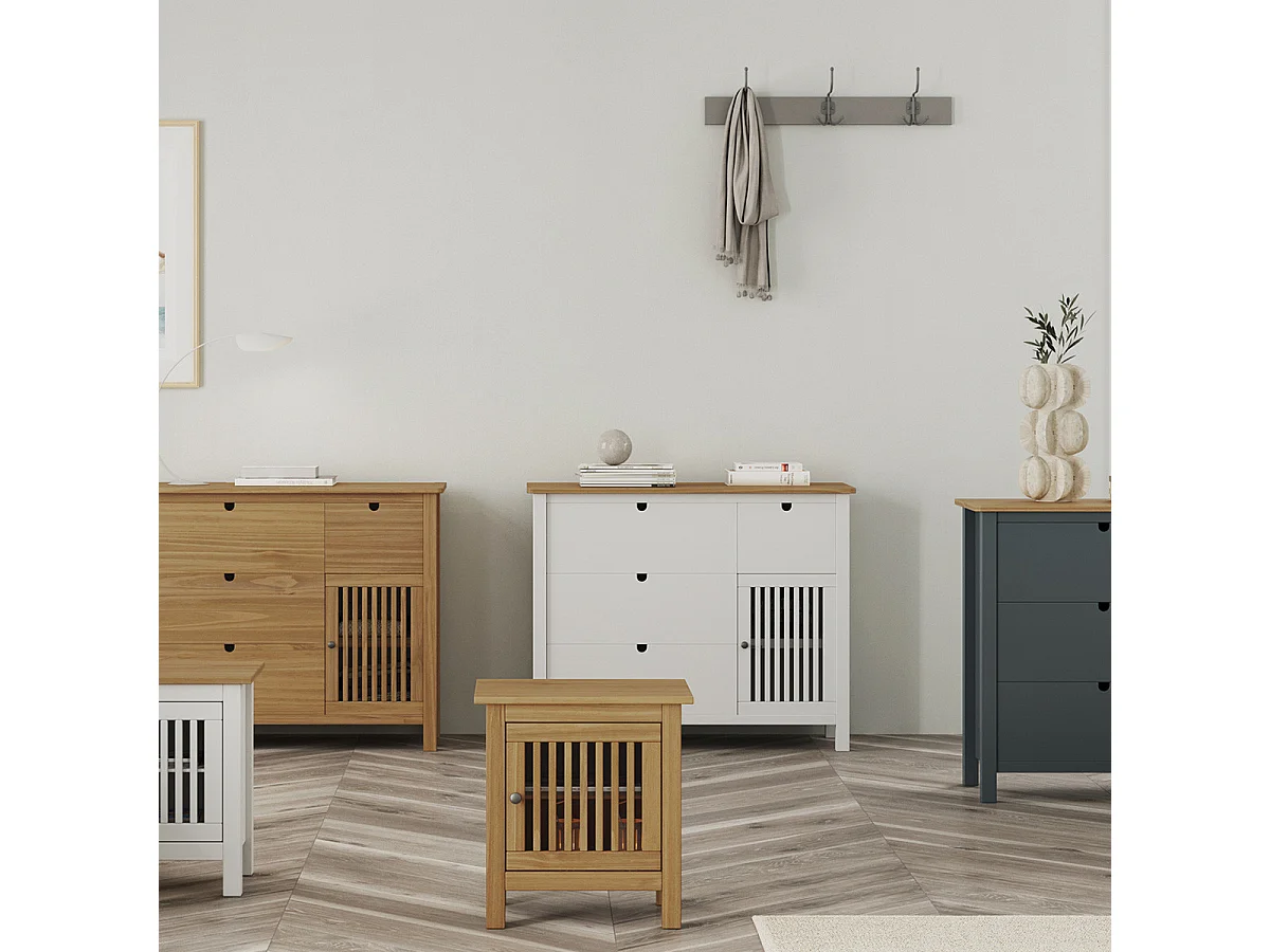 Kommode Bruna - 100x40x80cm - Wit