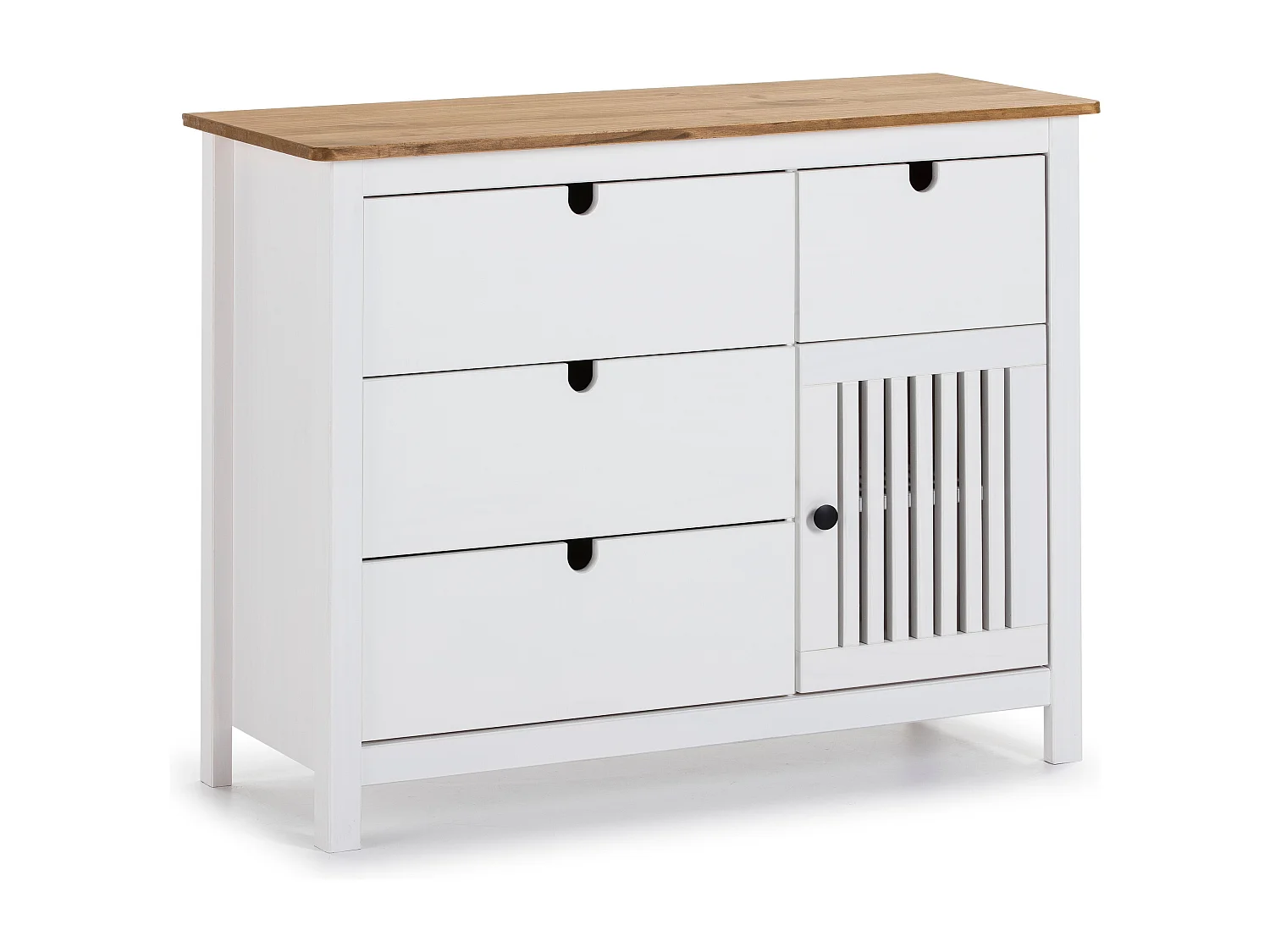 Kommode Bruna - 100x40x80cm - Wit