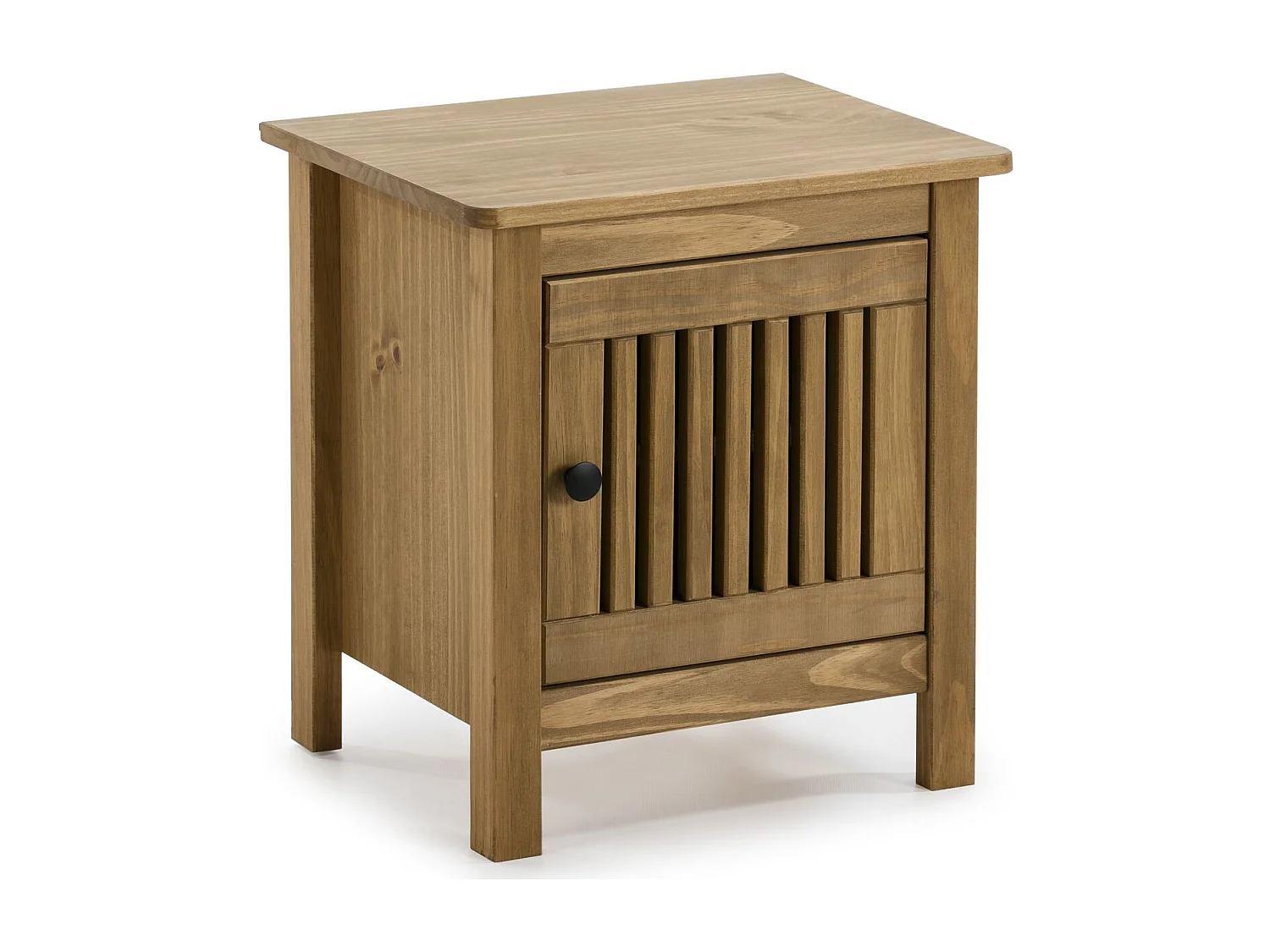 Table de chevet 1 porte en pin massif couleur bois naturel - Fabia