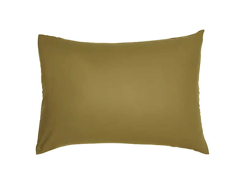 Taie d’oreiller / quadrant 100% coton, qualité 144 fils. En couleurs unies. Bronze 60x60cm