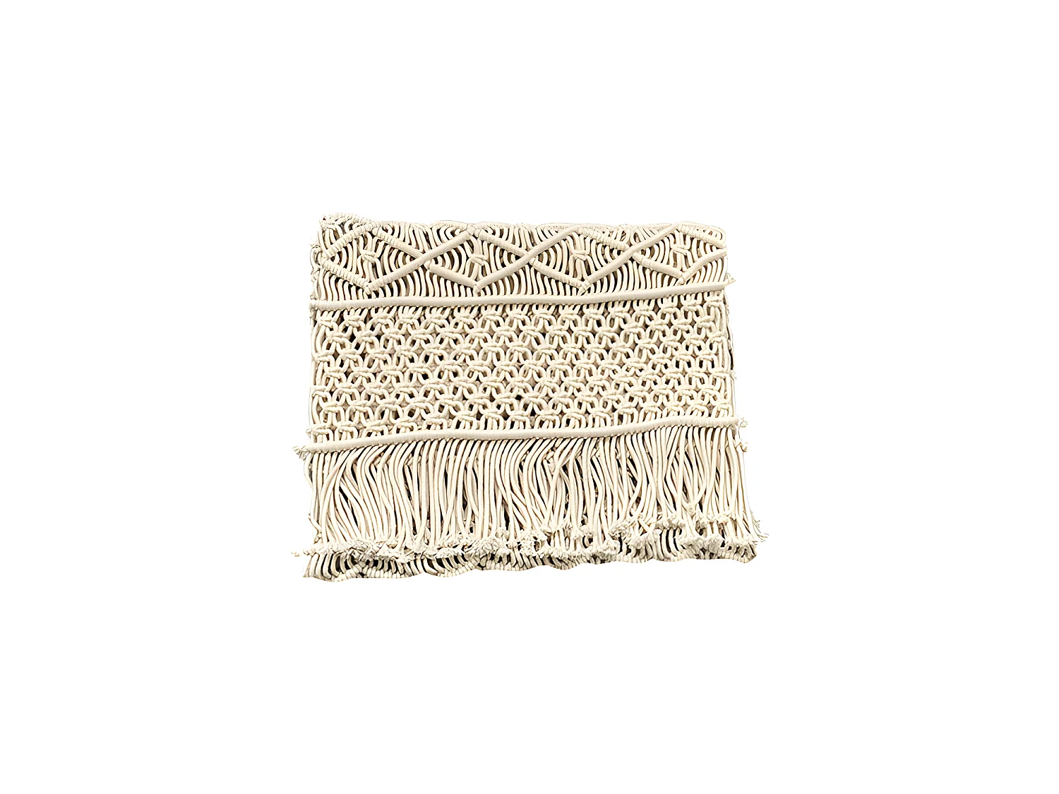 Katoenen Macramé Tafelloper