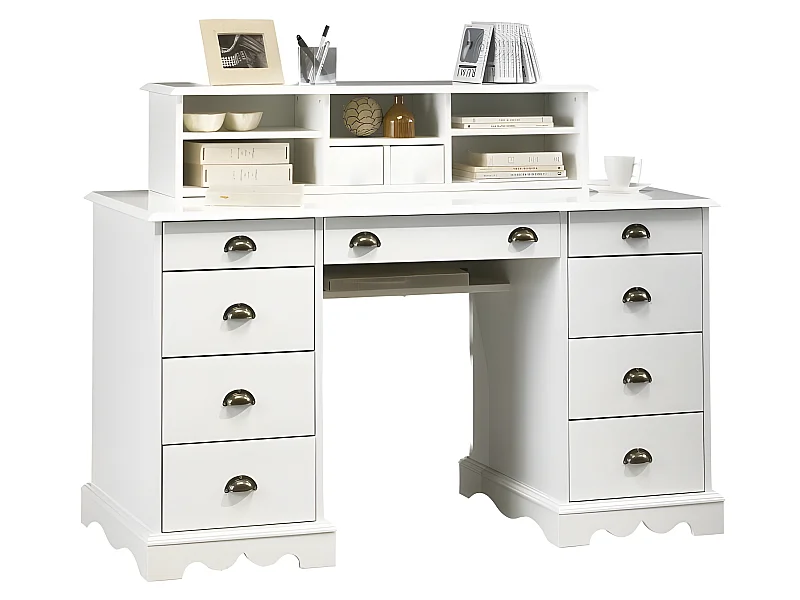 Grand Bureau Blanc "Bureau du Notaire"